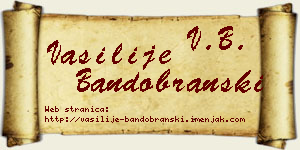 Vasilije Bandobranski vizit kartica